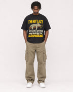 Mockup Boxy Heavyweight Tee Black male full-body 04