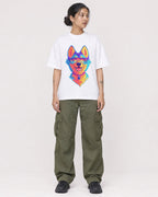 Mockup Boxy Heavyweight Tee White female full-body 12