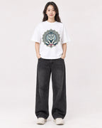 Mockup Boxy Heavyweight Tee White female full-body 03