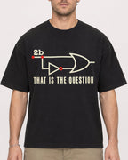 Mockup Boxy Heavyweight Tee Black male close-up 08