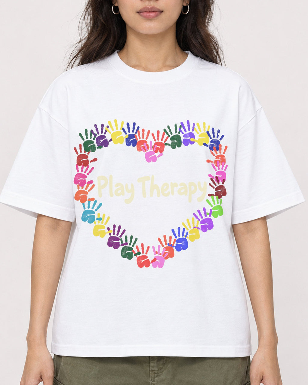 Mockup Boxy Heavyweight Tee White female close-up 02