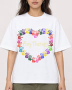 Mockup Boxy Heavyweight Tee White female close-up 02