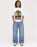 Mockup Boxy Heavyweight Tee White female full-body 15
