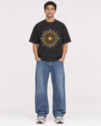 Mockup Boxy Heavyweight Tee Black male full-body 10