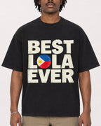 Mockup Boxy Heavyweight Tee Black male close-up 04