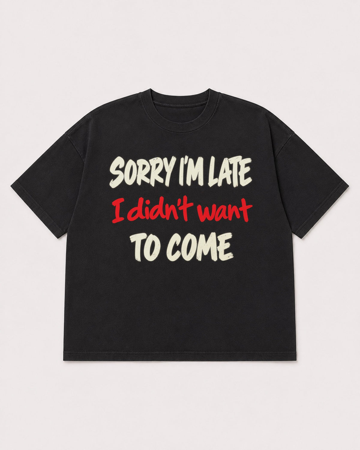 Mockup Boxy Heavyweight Tee Black product