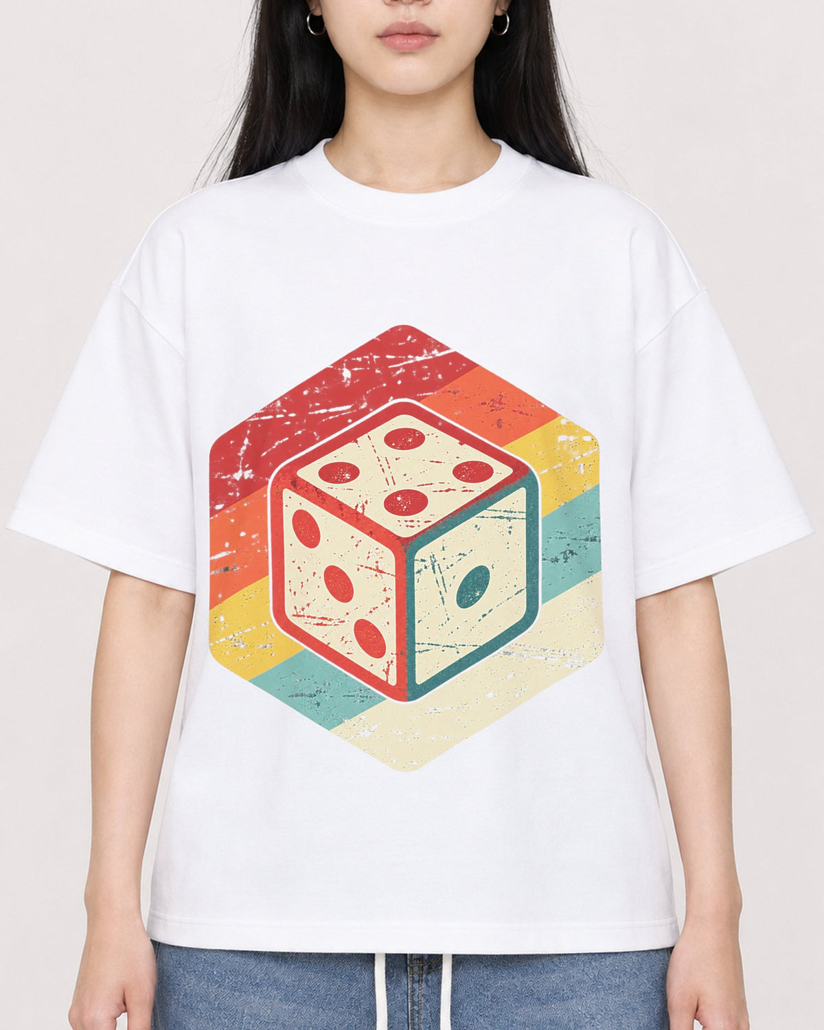 Mockup Boxy Heavyweight Tee White female close-up 01