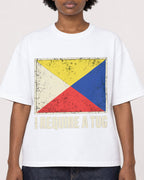 Mockup Boxy Heavyweight Tee White female close-up 14