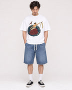 Mockup Boxy Heavyweight Tee White male full-body 03