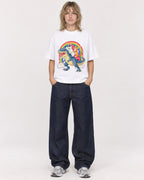 Mockup Boxy Heavyweight Tee White female full-body 19