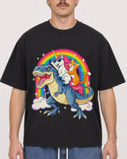 Mockup Boxy Heavyweight Tee Black male close-up 19