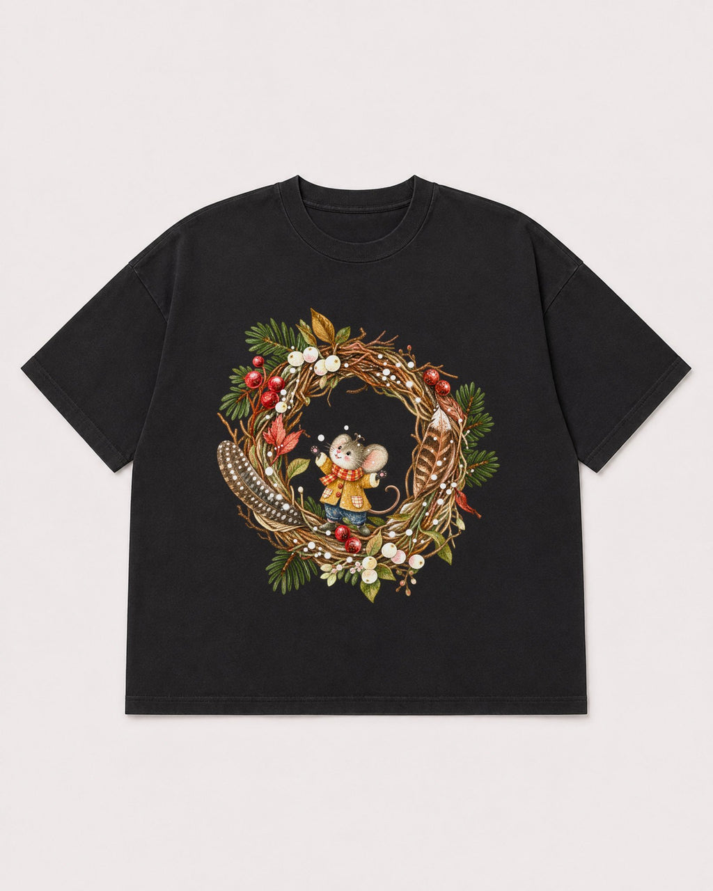Mockup Boxy Heavyweight Tee Black product