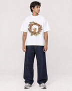 Mockup Boxy Heavyweight Tee White male full-body 06