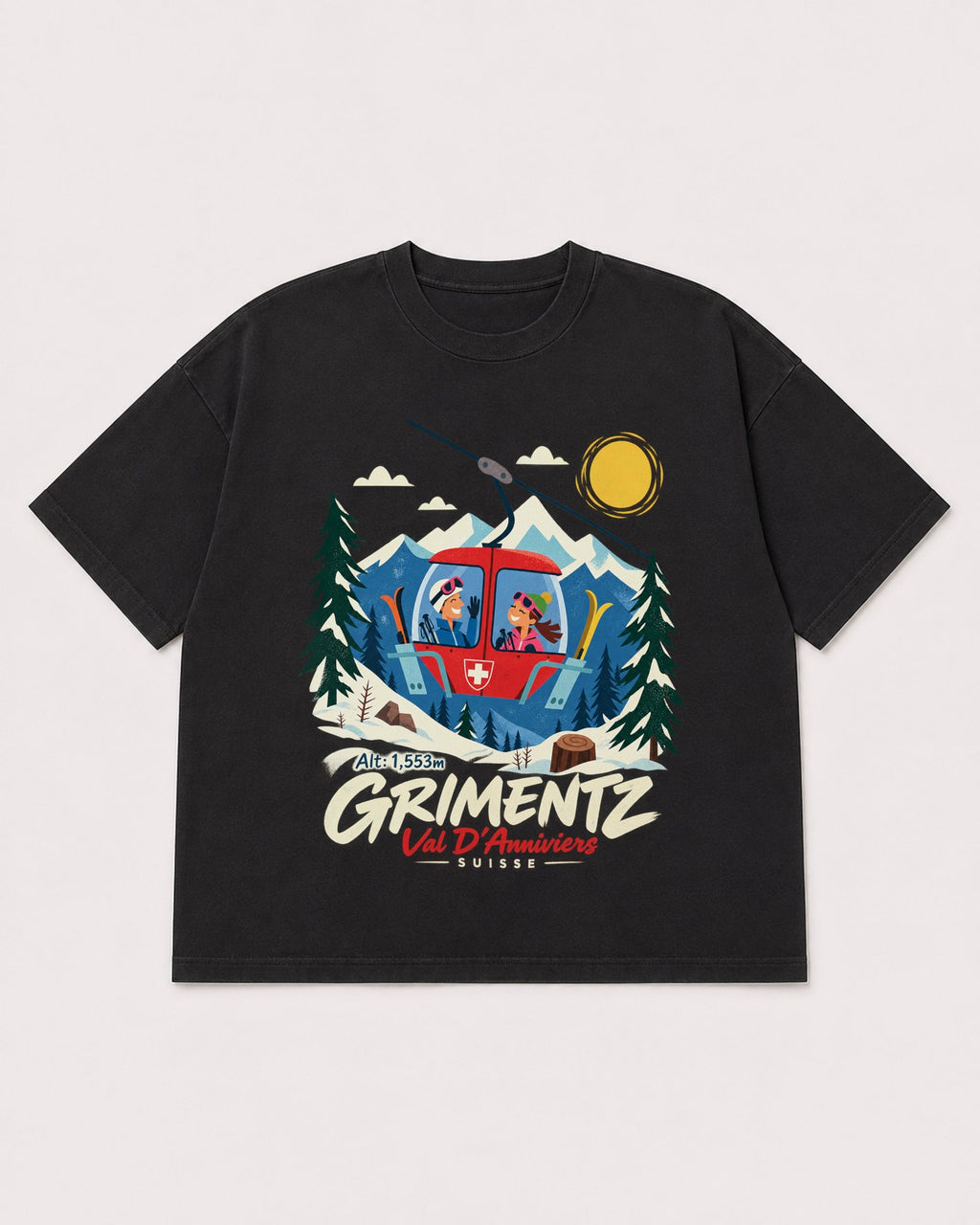 Mockup Boxy Heavyweight Tee Black product