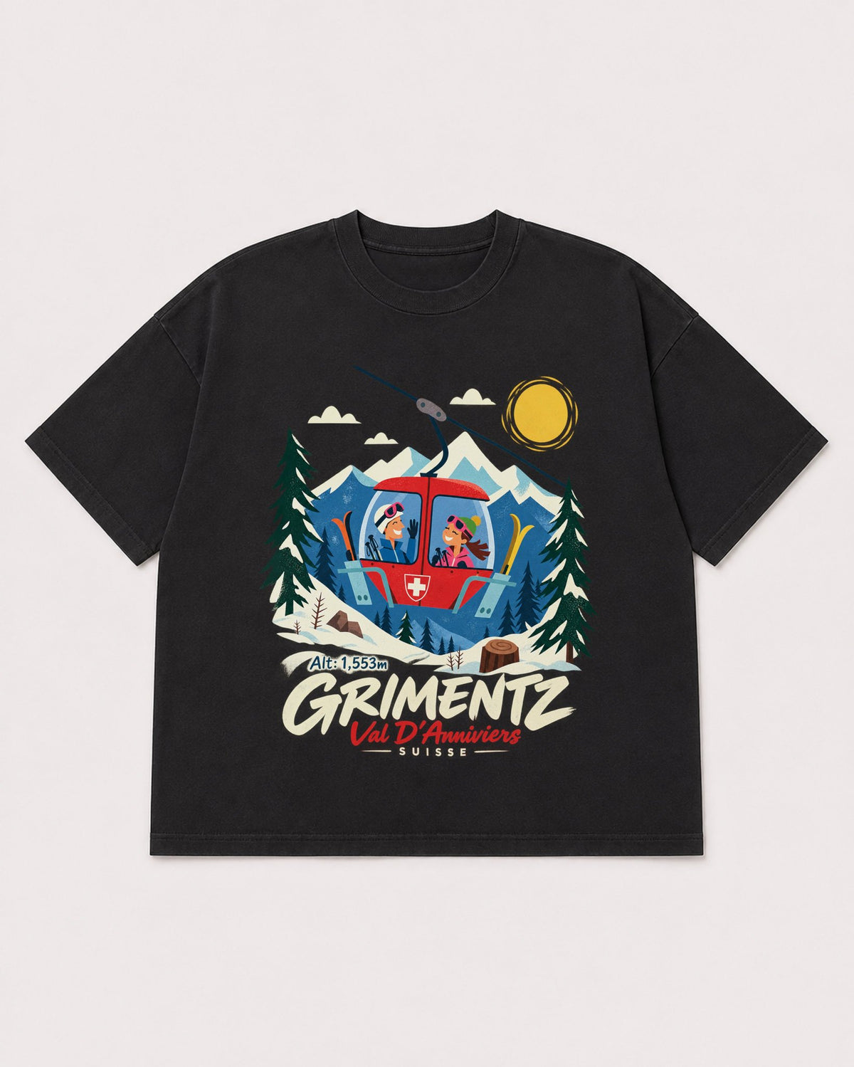 Mockup Boxy Heavyweight Tee Black product