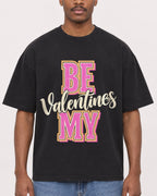 Mockup Boxy Heavyweight Tee Black male close-up 14
