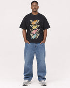 Mockup Boxy Heavyweight Tee Black male full-body 14