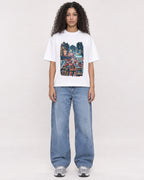 Mockup Boxy Heavyweight Tee White female full-body 10