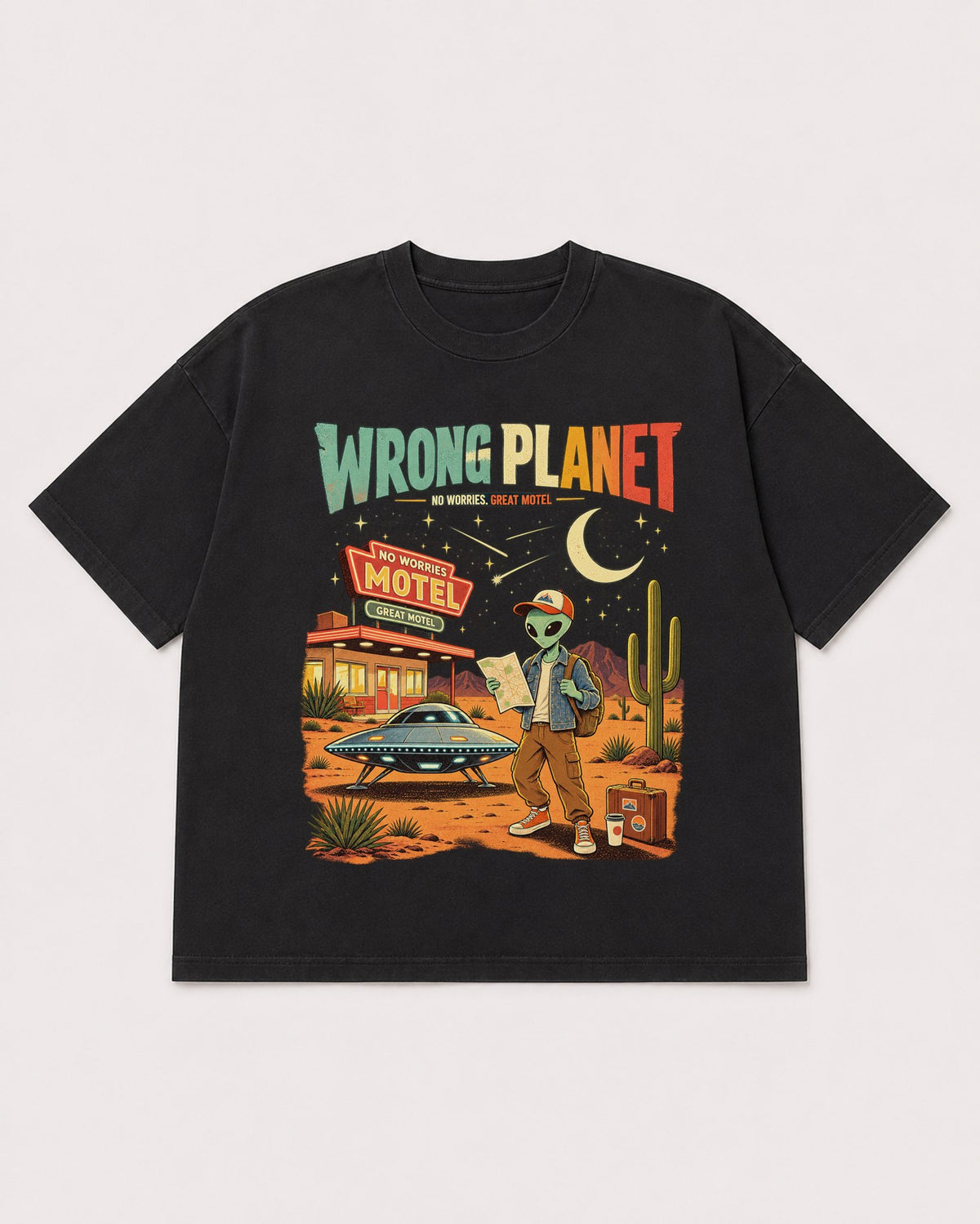 Mockup Boxy Heavyweight Tee Black product
