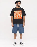 Mockup Boxy Heavyweight Tee Black male full-body 07