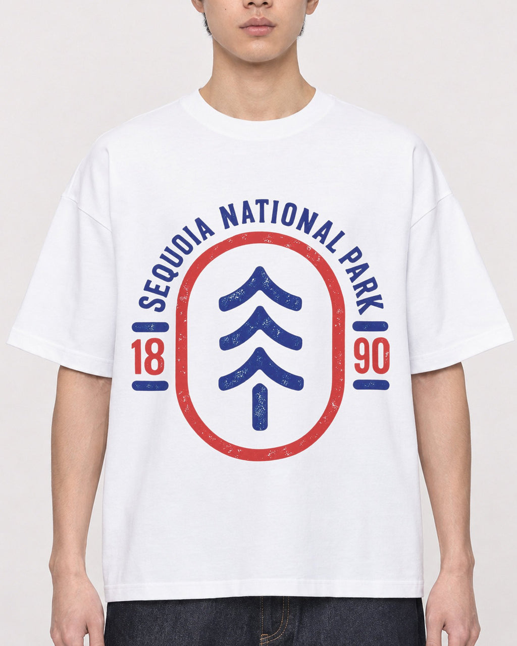 Mockup Boxy Heavyweight Tee White male close-up 01
