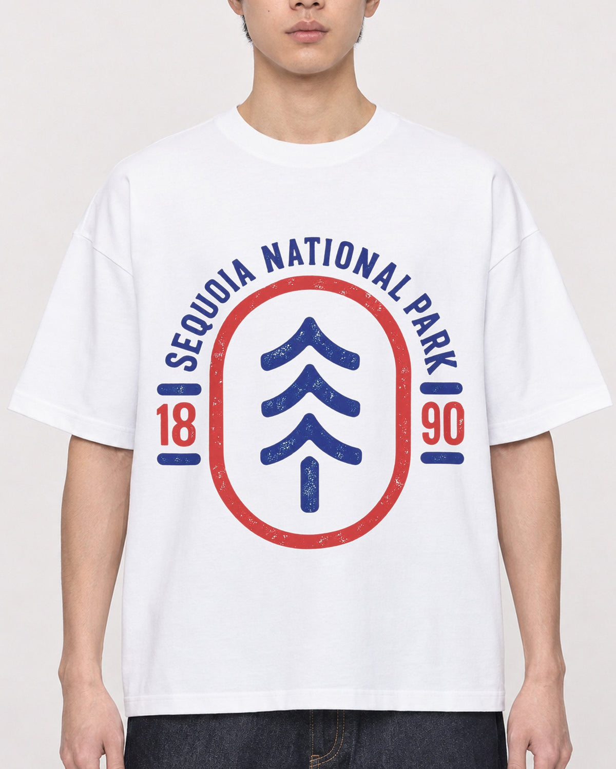 Mockup Boxy Heavyweight Tee White male close-up 01
