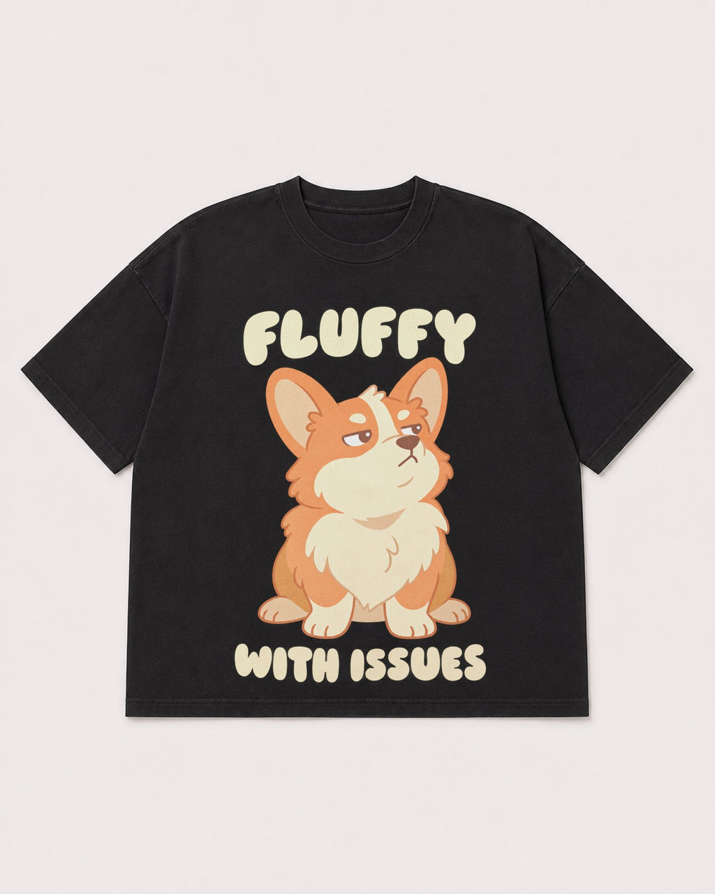 Mockup Boxy Heavyweight Tee Black product