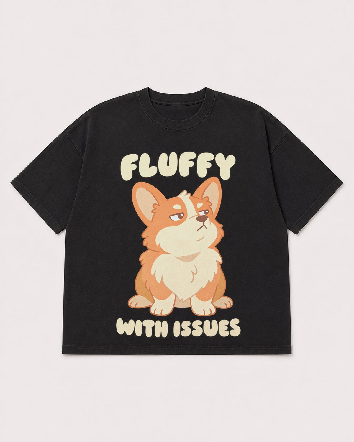 Mockup Boxy Heavyweight Tee Black product
