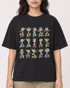 Mockup Boxy Heavyweight Tee Black female close-up 02