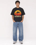 Mockup Boxy Heavyweight Tee Black male full-body 06