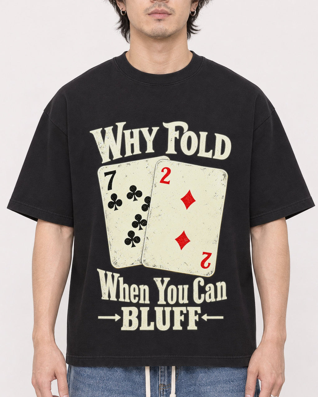 Mockup Boxy Heavyweight Tee Black male close-up 03