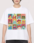 Mockup Boxy Heavyweight Tee White female close-up 23