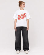 Mockup Boxy Heavyweight Tee White female full-body 28