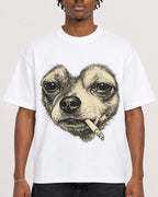 Mockup Boxy Heavyweight Tee White male close-up 05