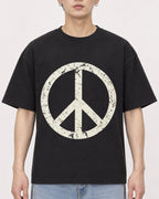 Mockup Boxy Heavyweight Tee Black male close-up 01
