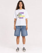Mockup Boxy Heavyweight Tee White female full-body 06