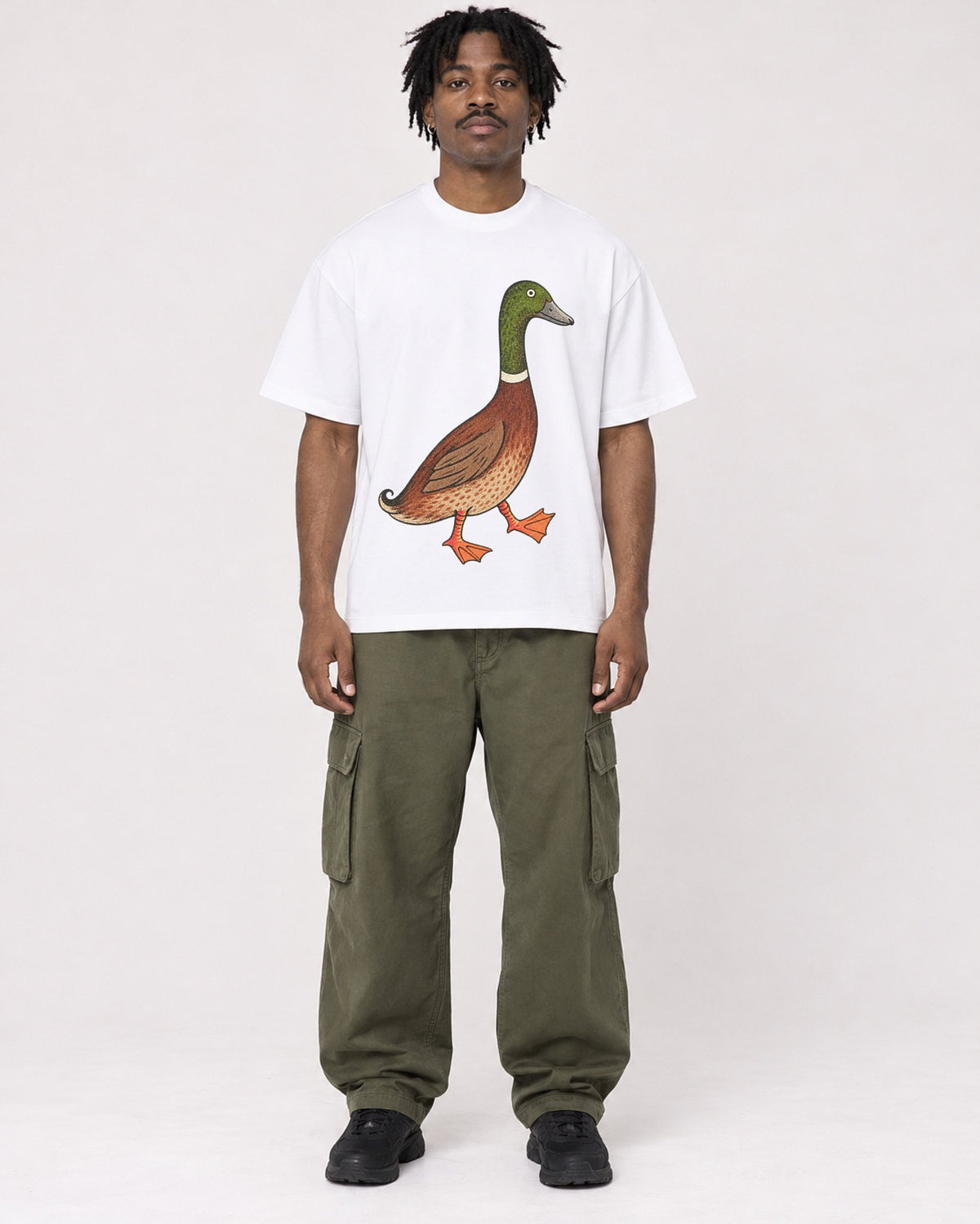 Mockup Boxy Heavyweight Tee White male full-body 04