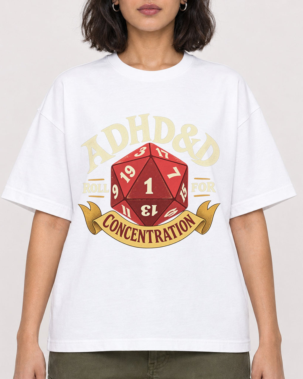 Mockup Boxy Heavyweight Tee White female close-up 37