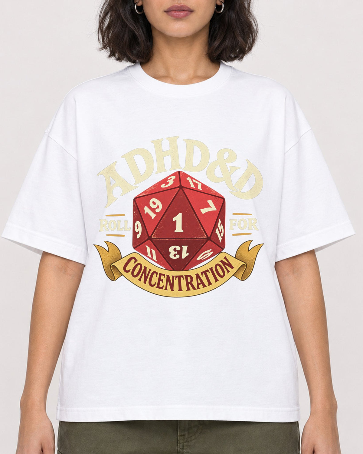 Mockup Boxy Heavyweight Tee White female close-up 37