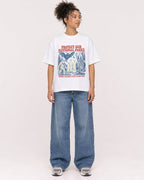 Mockup Boxy Heavyweight Tee White female full-body 20