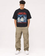 Mockup Boxy Heavyweight Tee Black male full-body 20