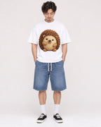 Mockup Boxy Heavyweight Tee White male full-body 03
