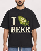 Mockup Boxy Heavyweight Tee Black male close-up 07