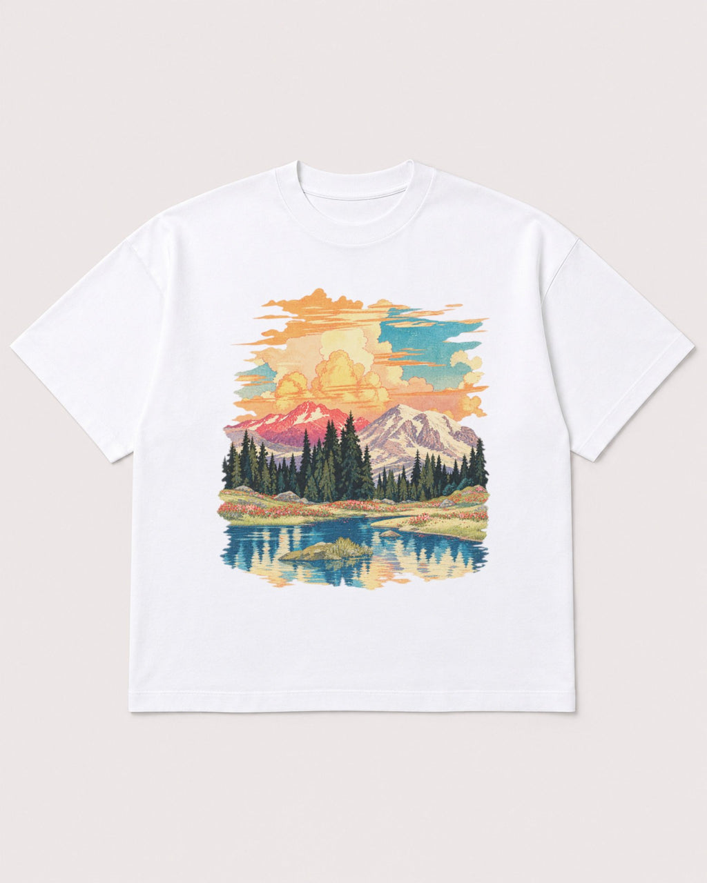 Mockup Boxy Heavyweight Tee White product