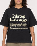 Mockup Boxy Heavyweight Tee Black female close-up 06