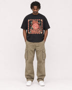 Mockup Boxy Heavyweight Tee Black male full-body 04