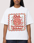 Mockup Boxy Heavyweight Tee White female close-up 04