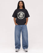 Mockup Boxy Heavyweight Tee Black female full-body 04