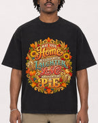 Mockup Boxy Heavyweight Tee Black male close-up 04