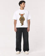 Mockup Boxy Heavyweight Tee White male full-body 10